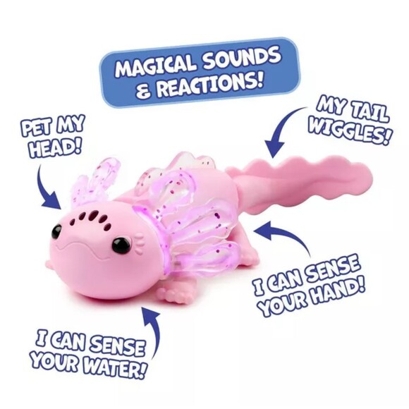 Fingerlings Baby Axolotl Alix Inflatable Pool Set Playset Pink Ready to ship - Picture 2 of 5